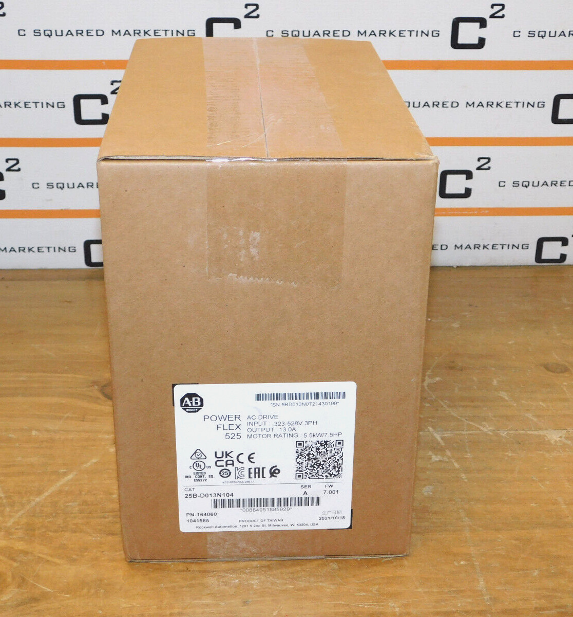Allen Bradley 25B-D013N104 /A PowerFlex 525 AC Drive 7.5 HP FW 7.001 NEW FS CSQ