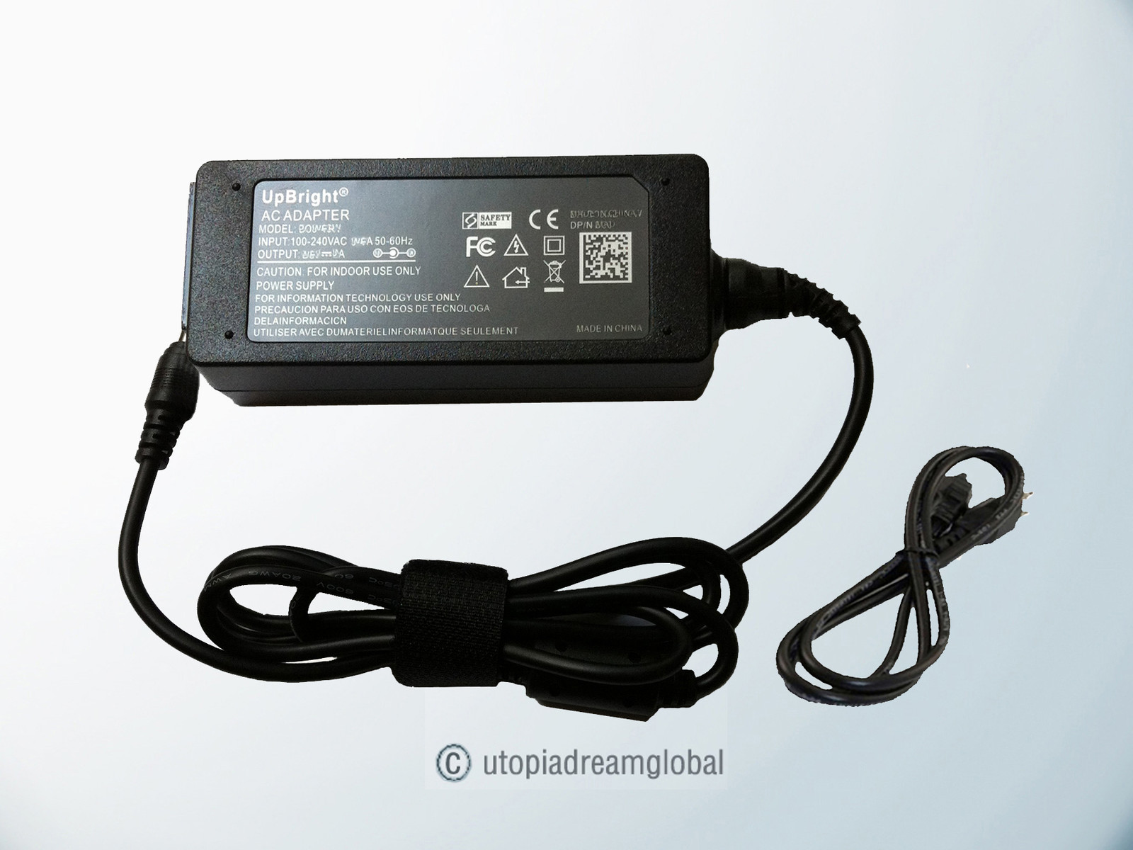 AC/DC Adapter For Liquid Video A170E101 LCD Power Supply Cord Battery Charger 