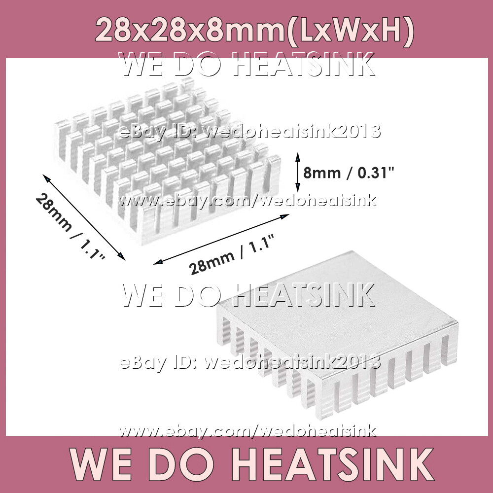 28x28x8mm With or Without Tape Electronic Radiators Heatsink for CPU GPU IC Chip