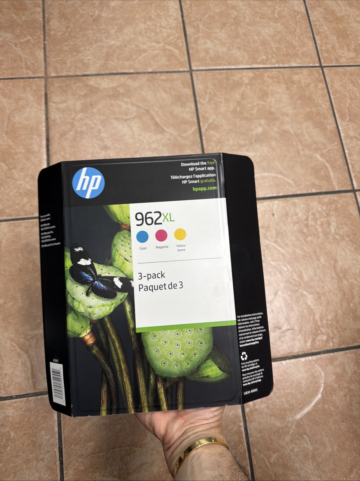 HP 3JB36BN 962XL High Yield Inkjet Cartridge Yellow/Magenta/Cyan EXP 2027+ New