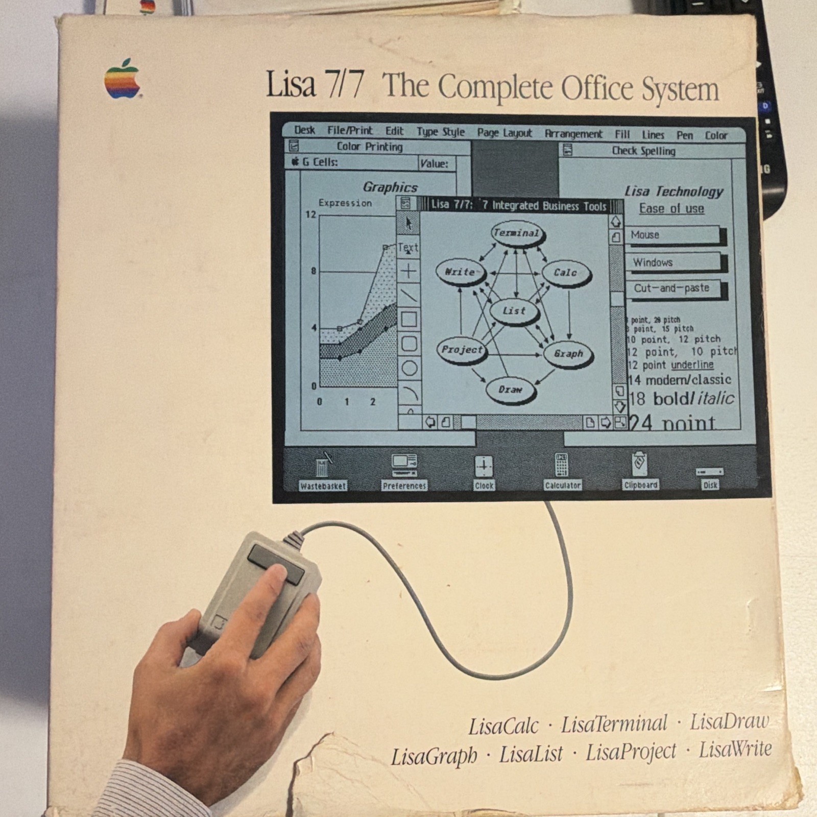 Vintage Apple Lisa 7/7 The Complete Office System With Discs UNTESTED