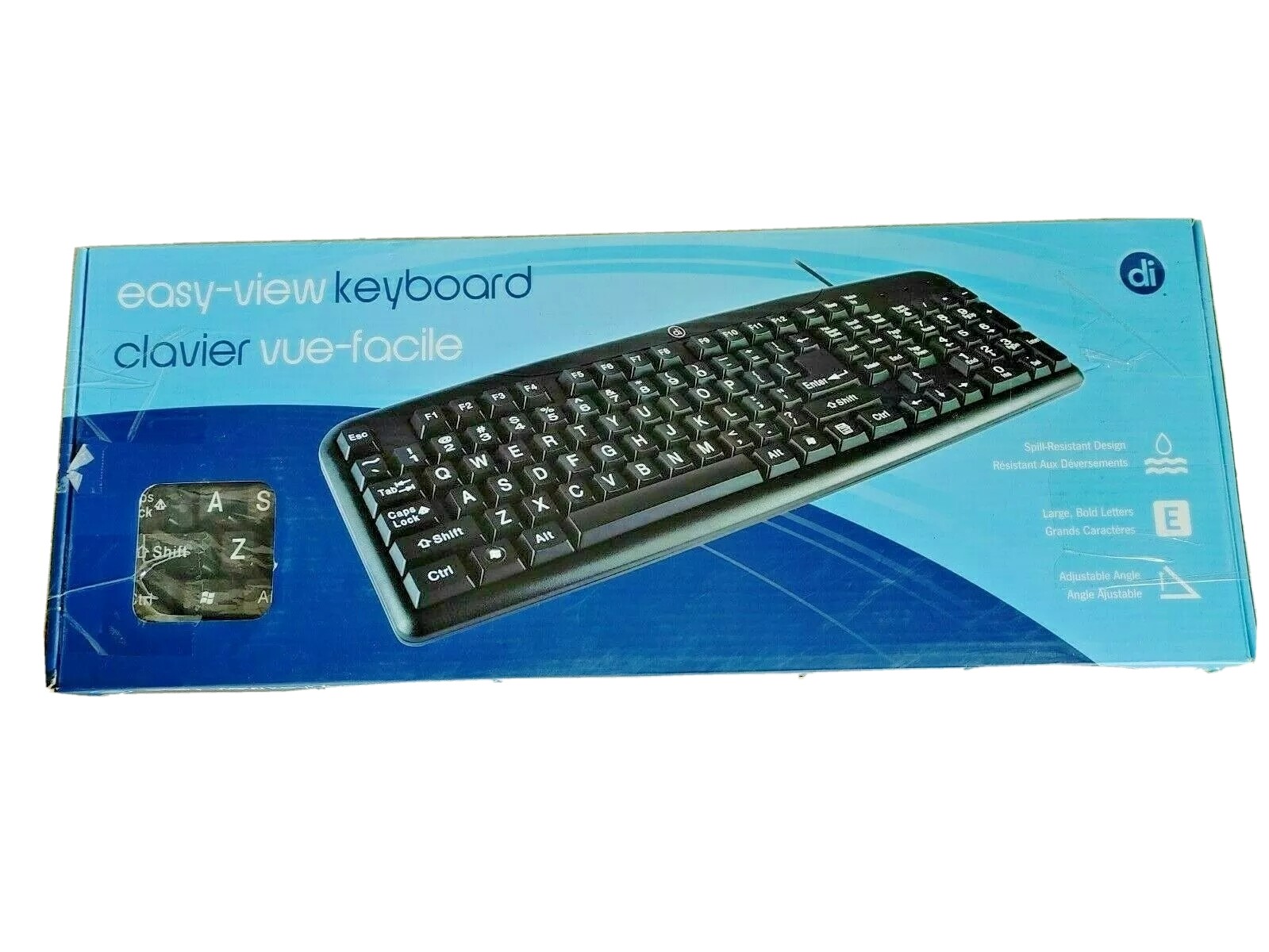 Easy View USB Keyboard with Easy-Touch Keys - Digital Innovations Brand