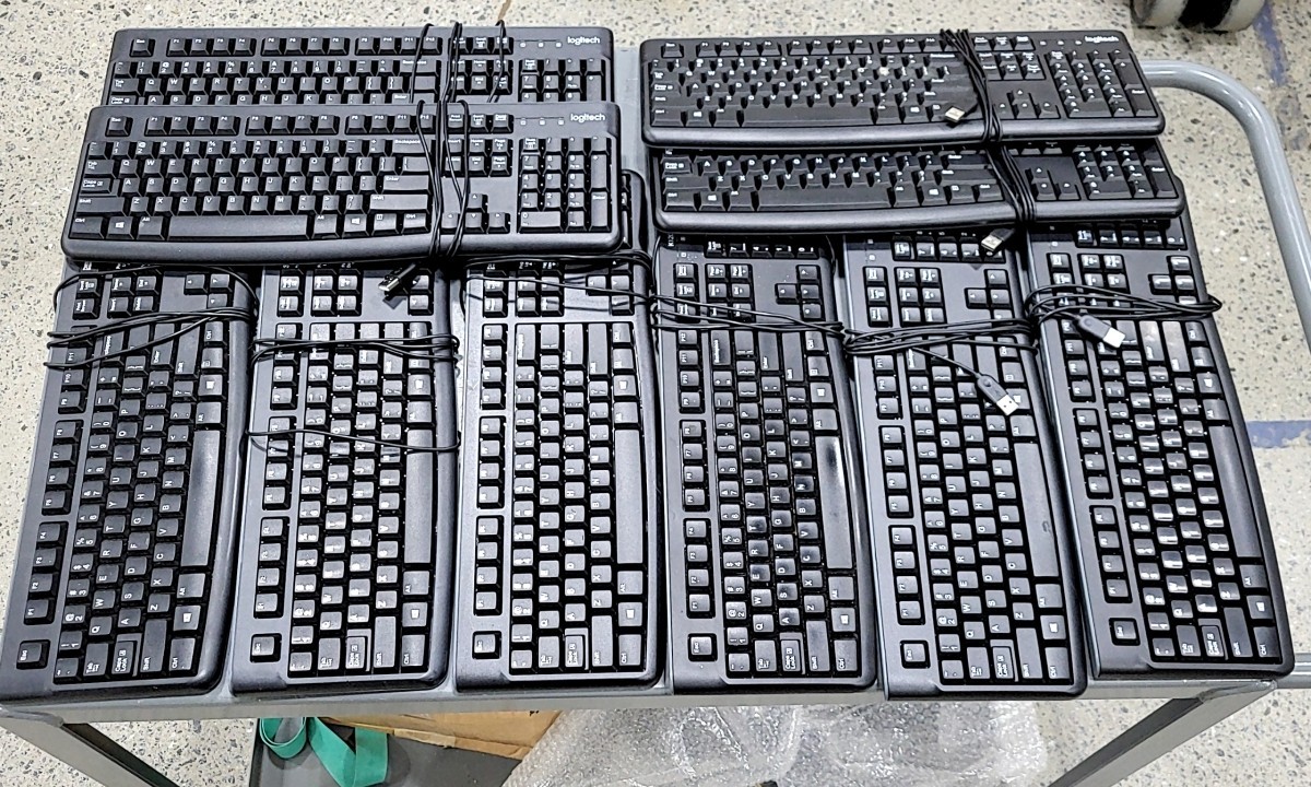 Lot of 10* LOGITECH K120 Wired Keyboard USB SEE NOTES