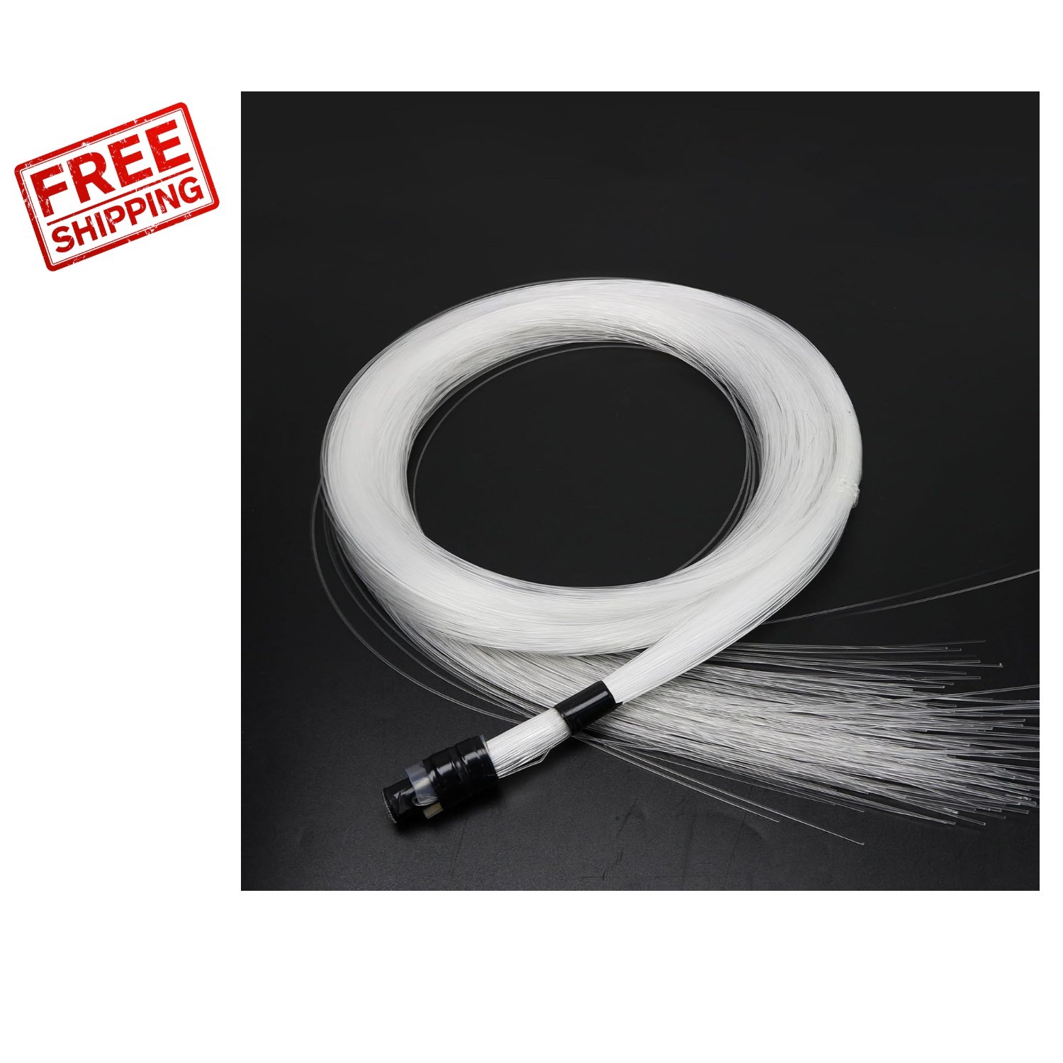 Vibrant PMMA Fiber Optic Light Kit - 50pcs 6.5ft Strands for Indoor/Outdoor Use