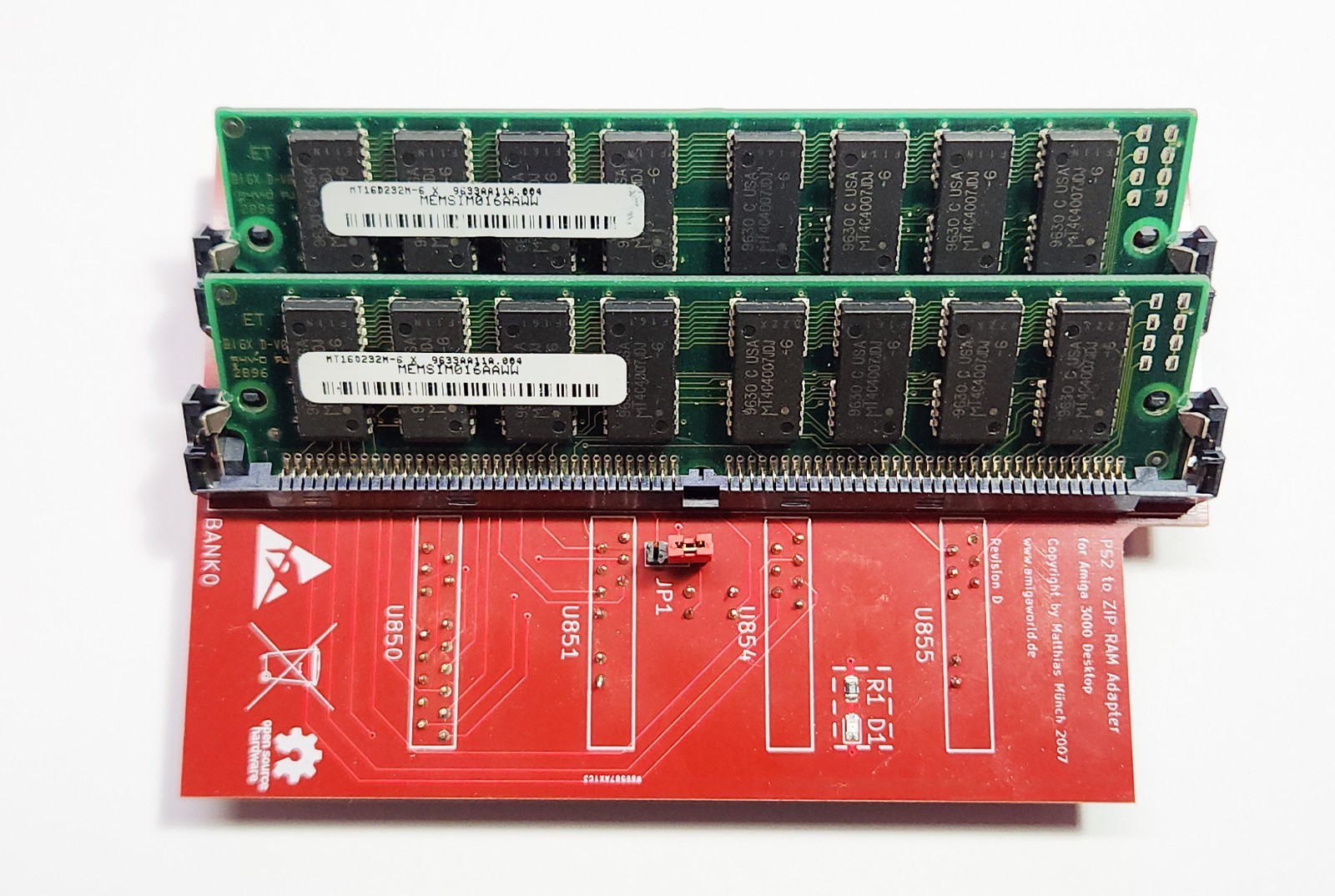 AMIGA 3000 D 16MB Fast Ram Module / Replacement for ZIP Ram "Zip2Simm"