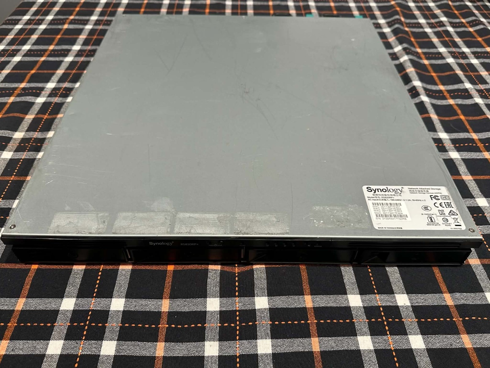 Synology RackStation RS820RP+ 4-Bay 1U NAS Dual Redundant PSU 4x Gigabit Tested