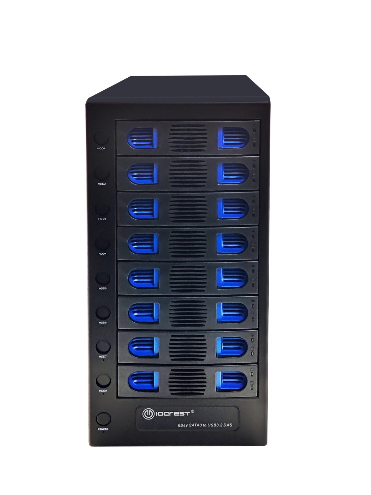 USB 3.2 (10Gbps) Type-C 8 Bay 2.5 &3.5 Inch SATA Hard Drive Ext Drive Enclosure