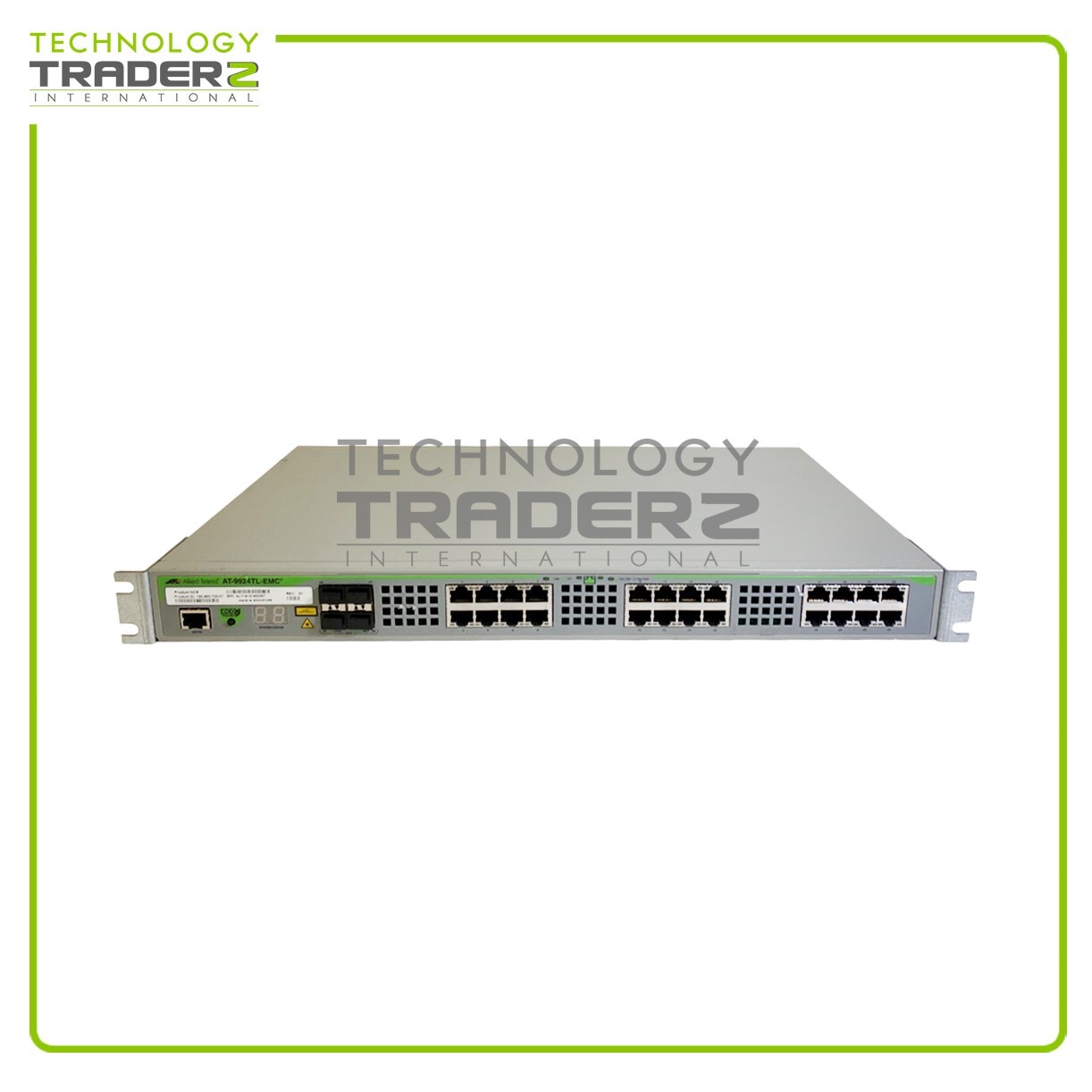 LOT OF 2 AT-9924TL-EMC2 Allied Telesis 24-Port Quad SFP Gigabit Network Switch