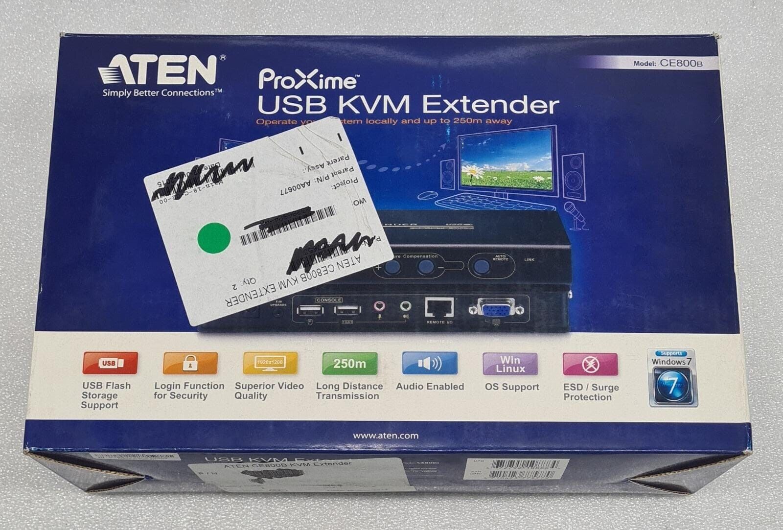NEW - ATEN ProXime USB KVM Extender CE800B VGA/Audio Dual Console operation Kit