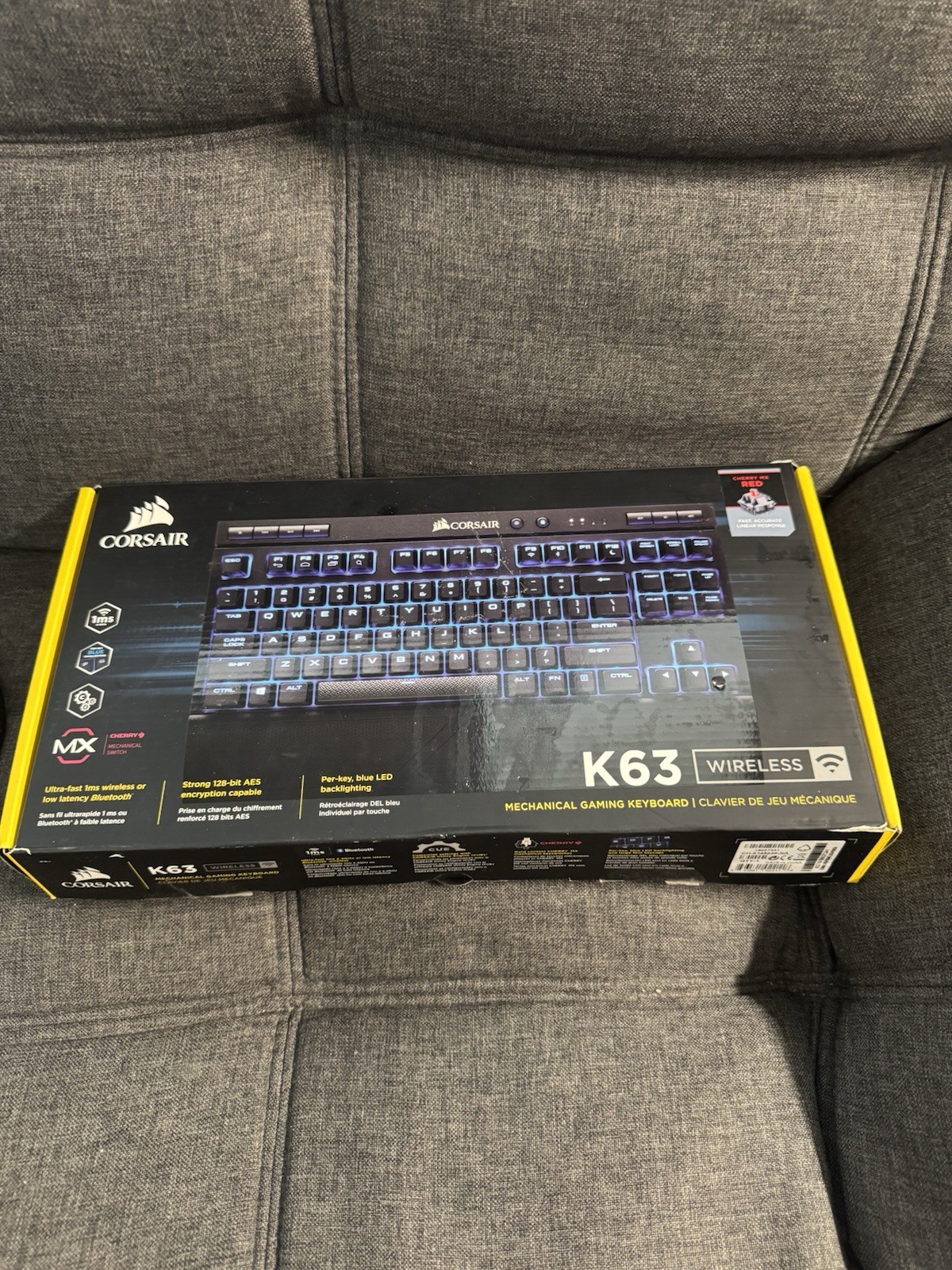 Corsair K63 Wireless Mechanical Gaming Keyboard - Blue CH-9145050-NA No Dongle