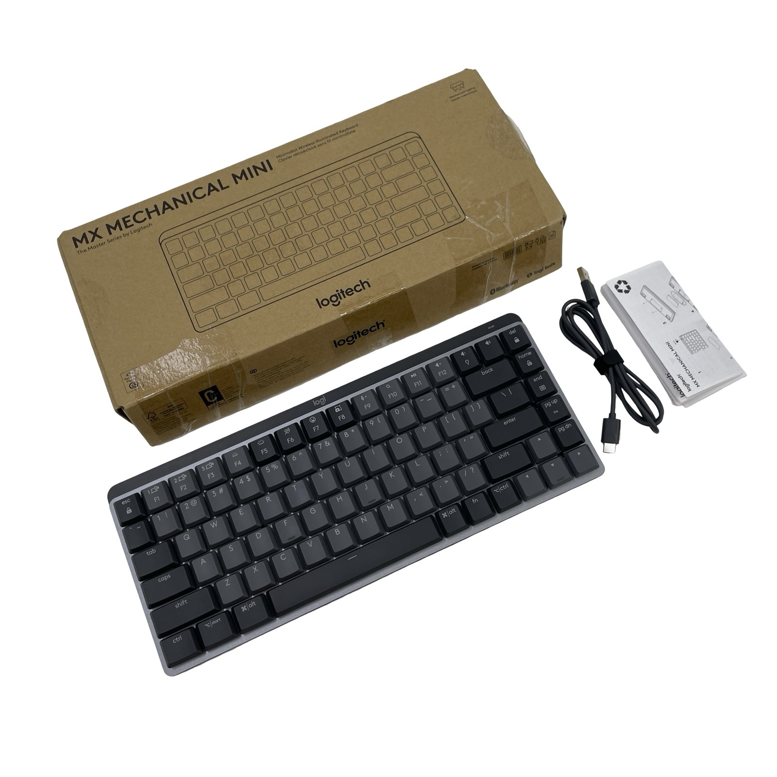 NO DONGLE Logitech MX Mechanical Mini Bluetooth Keyboard Linear Switches #MD4499
