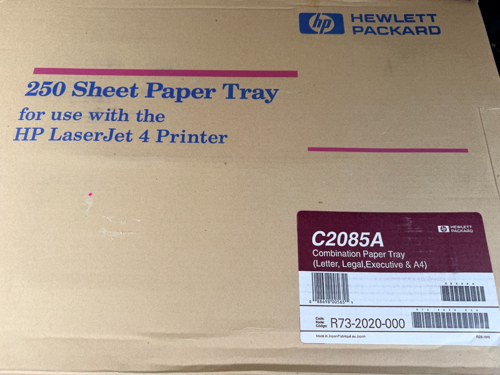 C2085A Combination Paper Tray Letter, Legal, Executive & A4 250 Sheet Laserjet 4