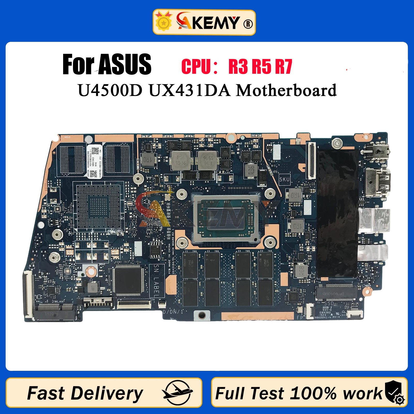 UX431DA Laptop Motherboard For ASUS UX431D U4500D UX431DL Mainboard 100% Test OK