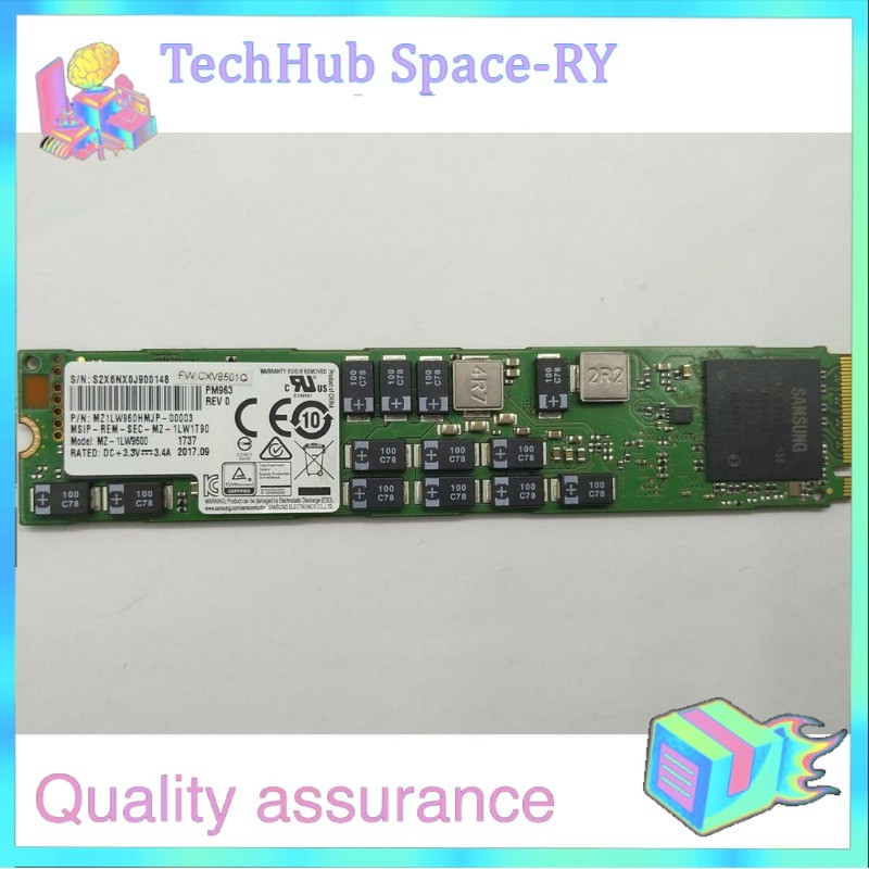 Used Samsung 960GB SSD PM963 PCIe NVMe M.2 22110 Enterprise MixedUse