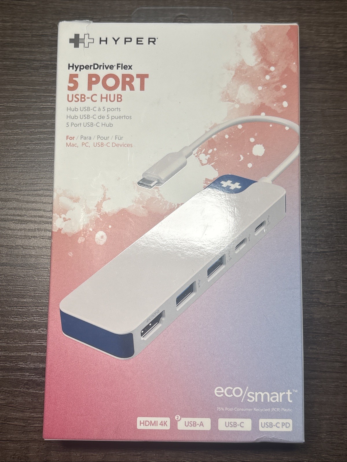 Hyper - HyperDrive Flex 5 Port USB-C Hub - Blue - 4K HDMI - HD4101.