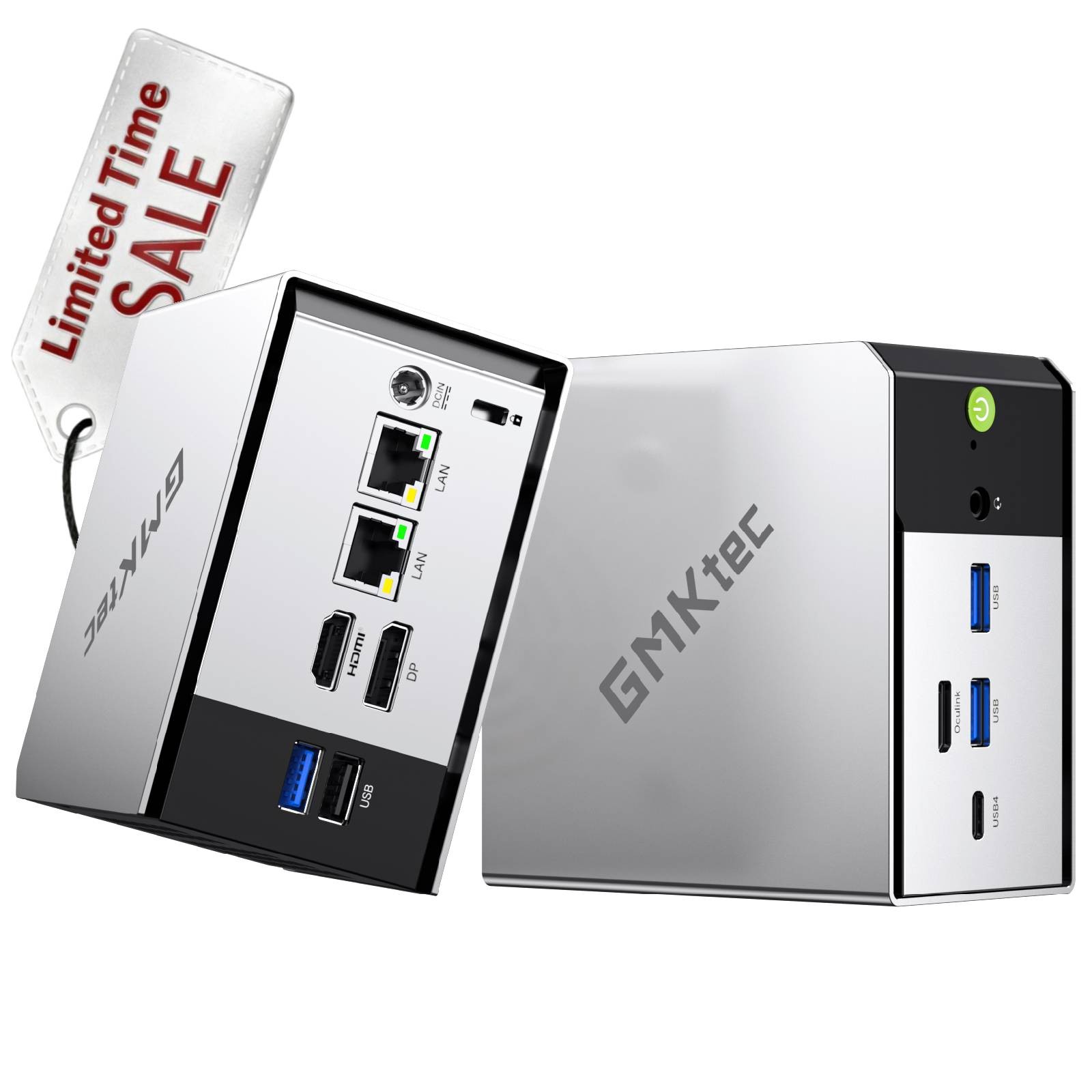 GMKtec M8 Mini PC AMD Ryzen 5 Pro 6650H Up to 4.5GHz 16GB LPDDR5 512GB / 1TB SSD
