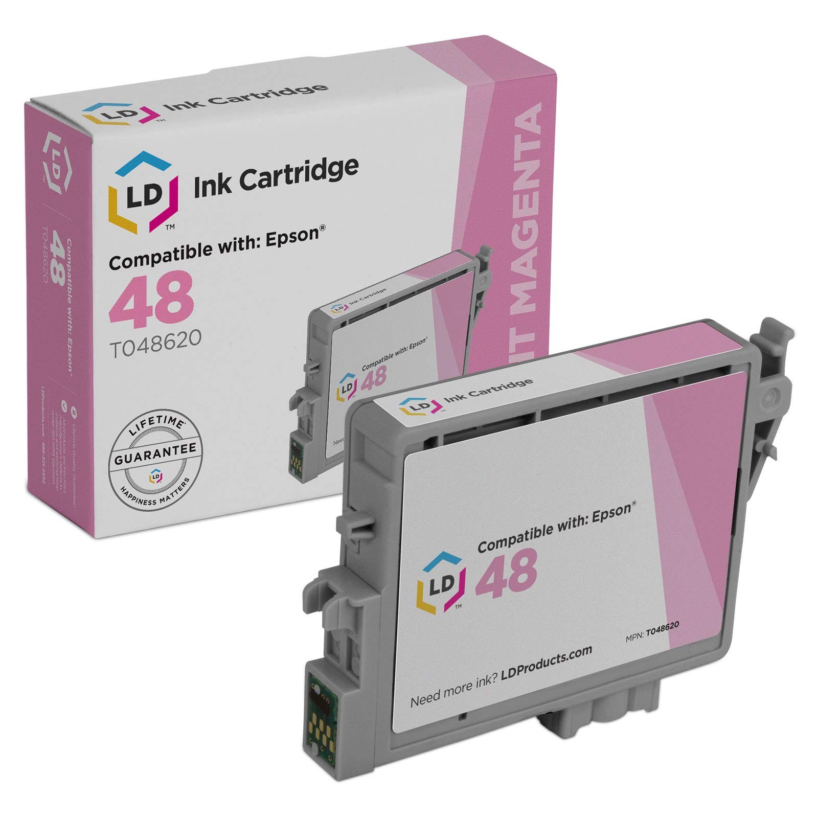 LD Replacement T048620 48 Light Magenta Ink for Epson T048 RX500 RX600 R300M