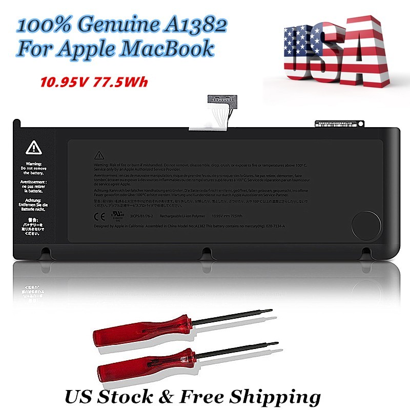 Genuine OEM A1382 Battery for Apple MacBook Pro Unibody 15" A1286 2011 2012 New