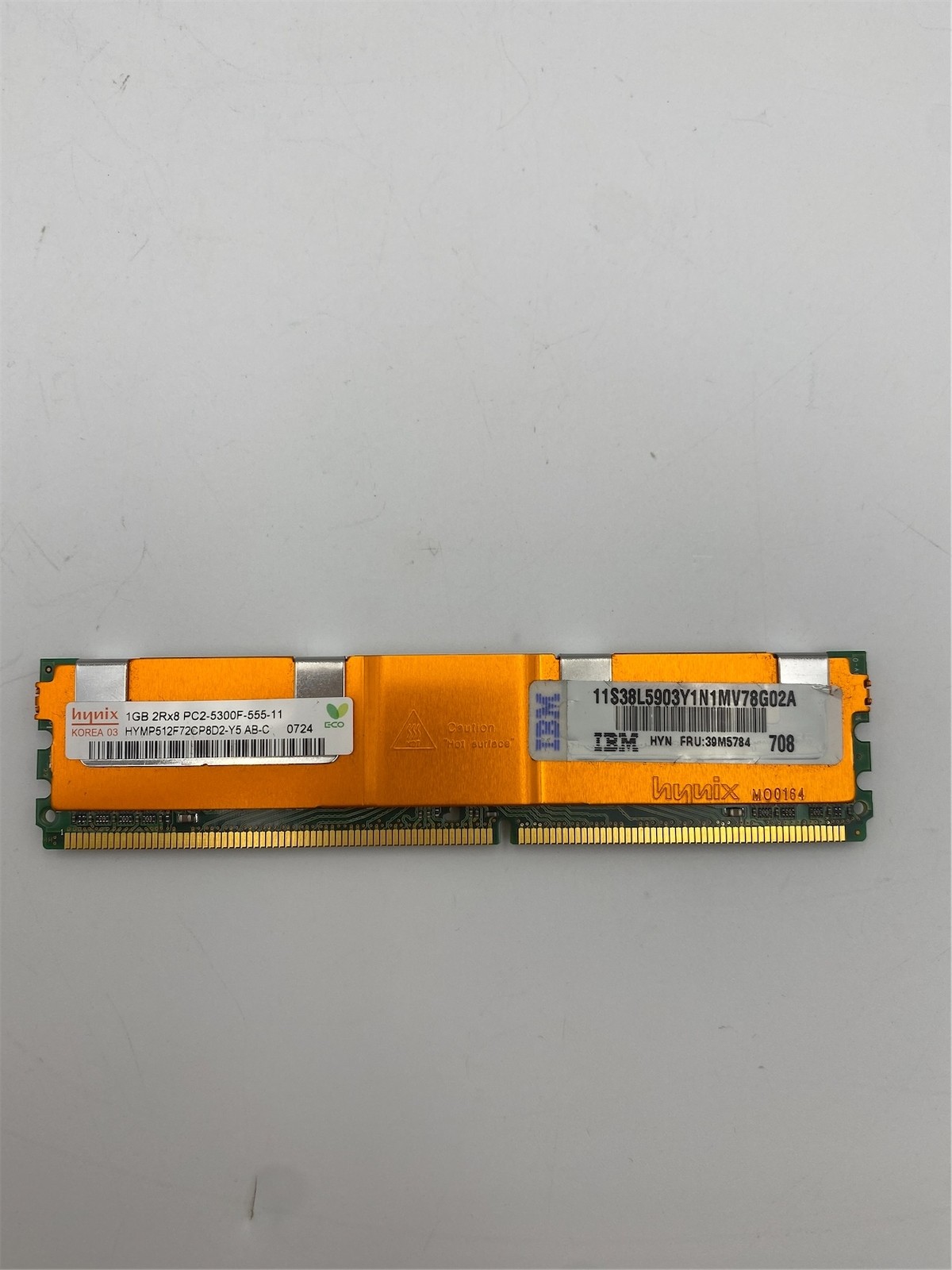 IBM 1 GB PC2-5300 CL5 ECC DDR2 39M5784 38L5903 HYS72T128420HFD-3S-A 39M5785