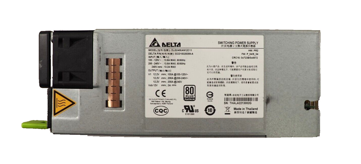 DELTA Electronics ECD15020059-A 2400W Switching Power Supply DLG2400AN12C11