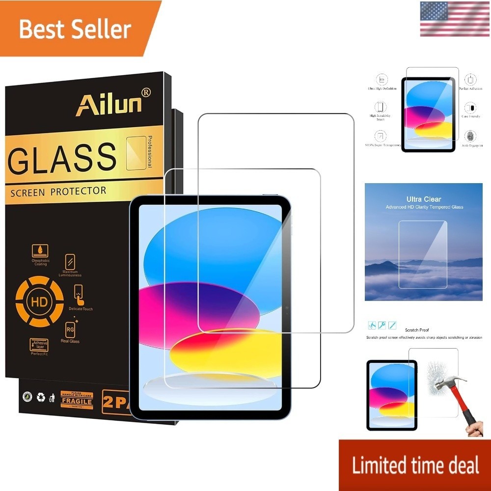 Ailun 2Pack Screen Protector for Ipad A16 2025 11Th 11"/10Th Gen 2022 10.9"