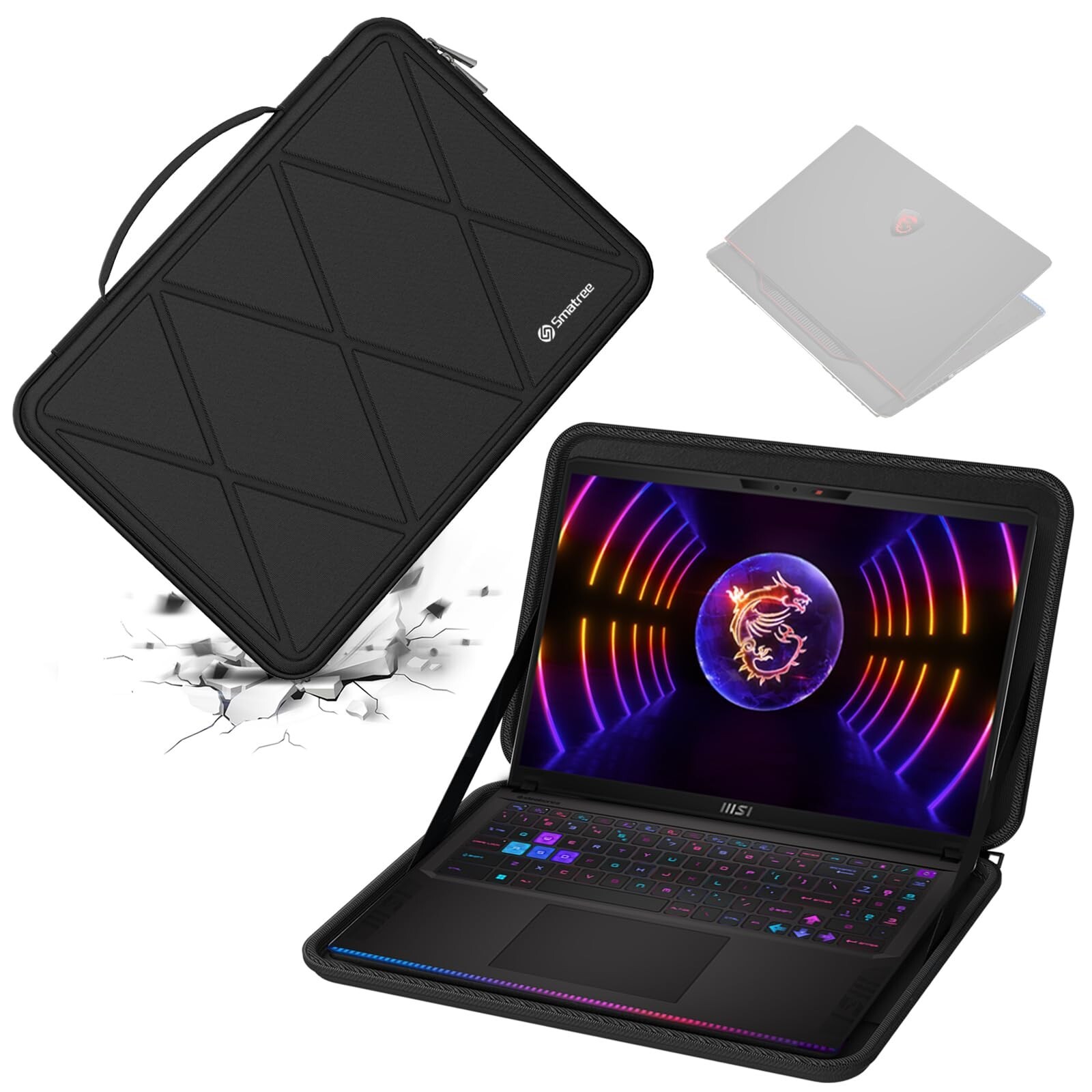 Smatree Hard EVA Protective Sleeve Case Compatible for 16 inch MSI Raider GE6...