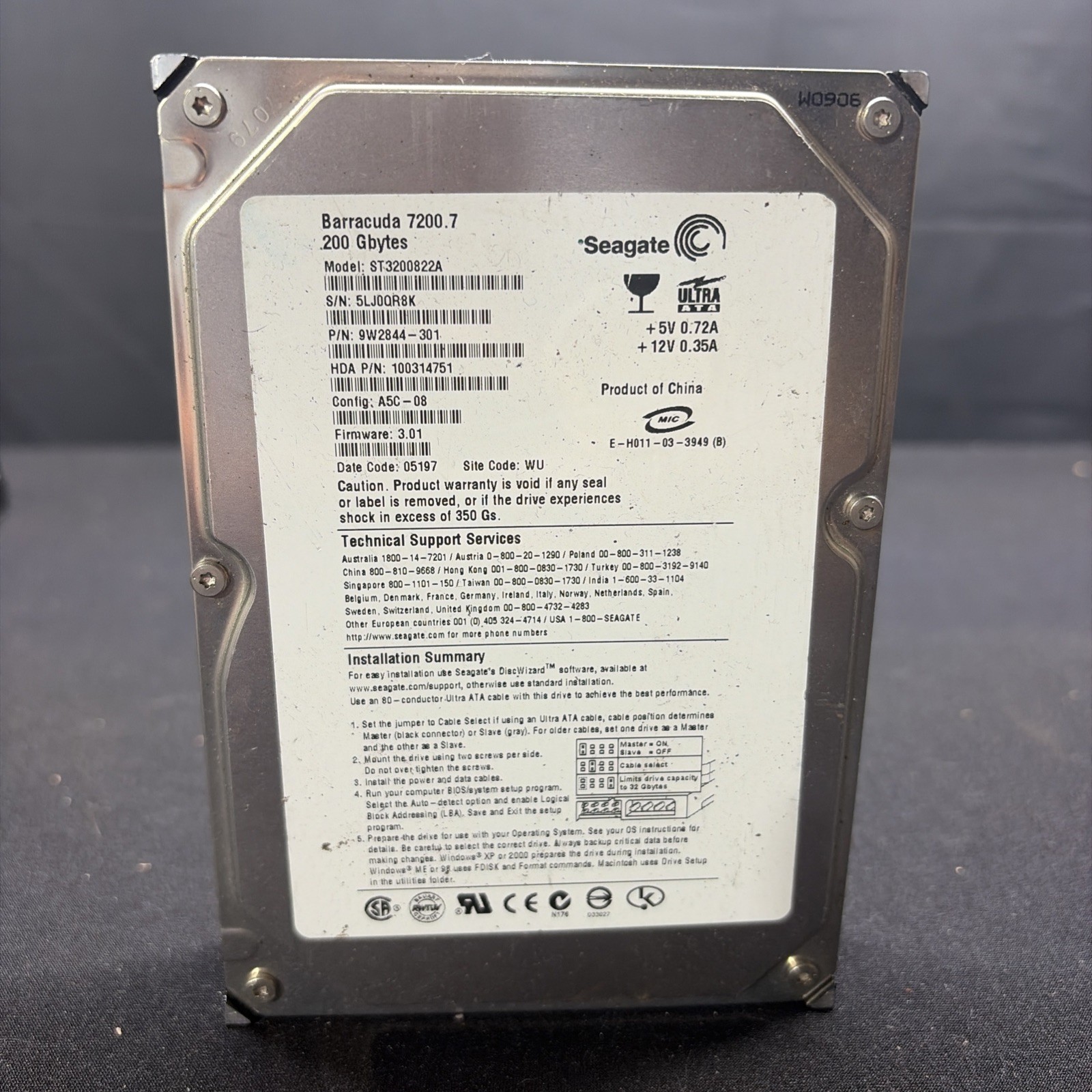 Seagate Barracuda 7200.7 200GB 3.5" ST3200822A Hard Drive