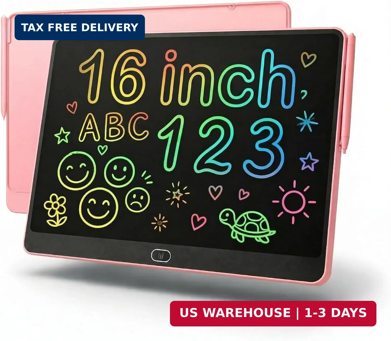 16 Inch Large LCD Writing Tablet for Kids, Colorful Reusable Electronic Doodle B