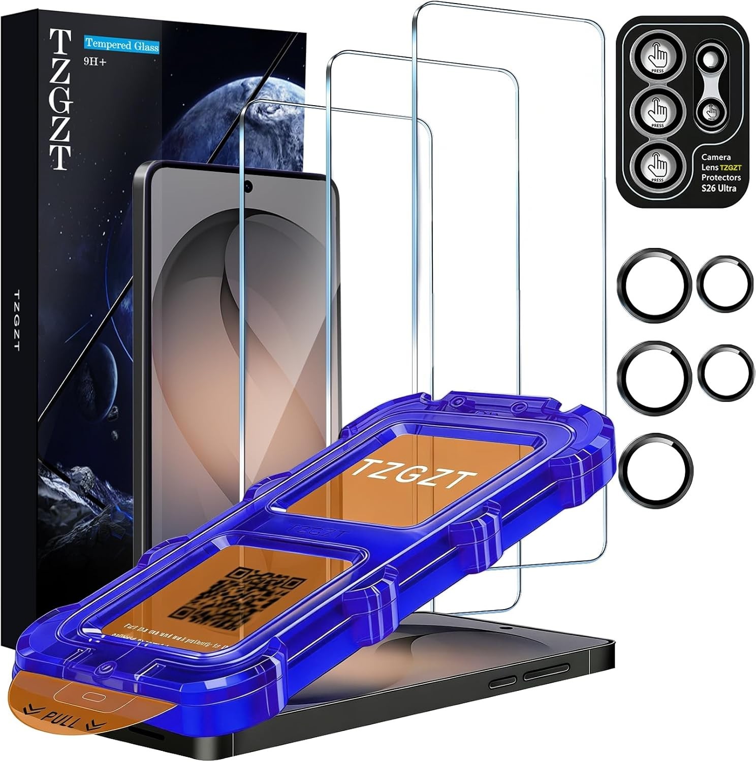 3 Pack Tempered Glass Screen Protector for Samsung Galaxy S26 Ultra