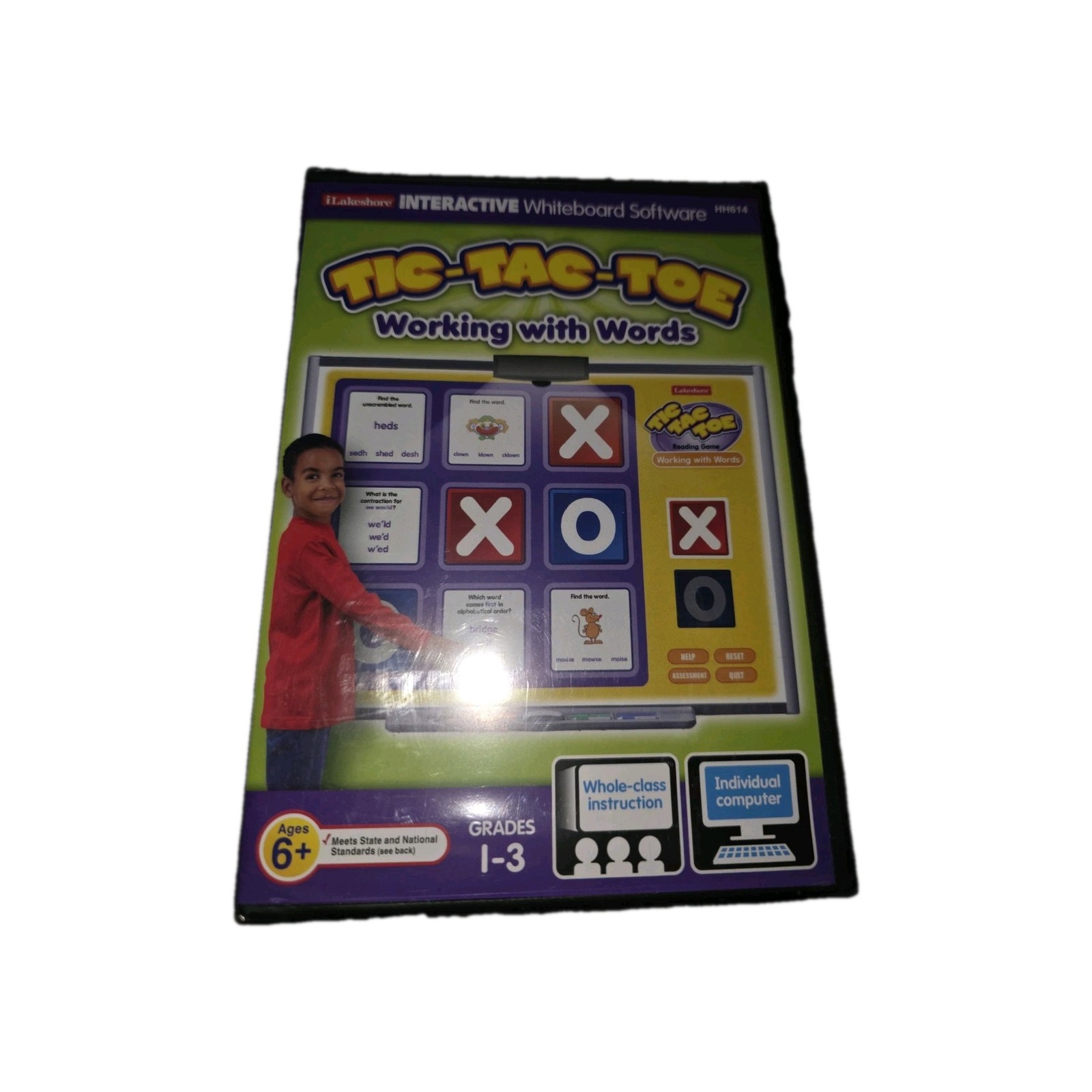 Tic Tac Toe Working Words CD-ROM  Homeschool  Game Grades 1–3 PC Mac Educational