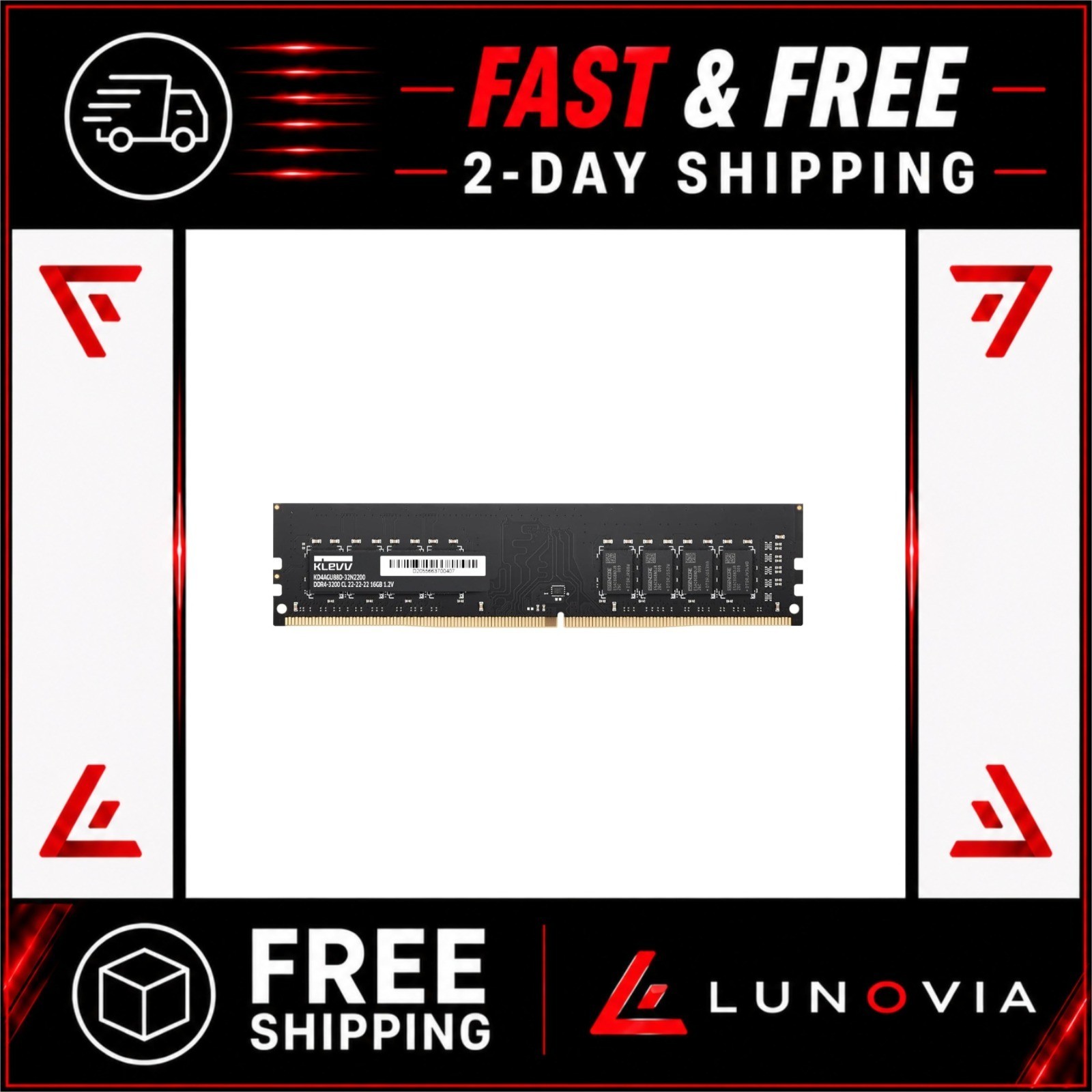 KLEVV 16GB DDR4 3200MHz Desktop RAM UDIMM PC4-25600 1x16GB