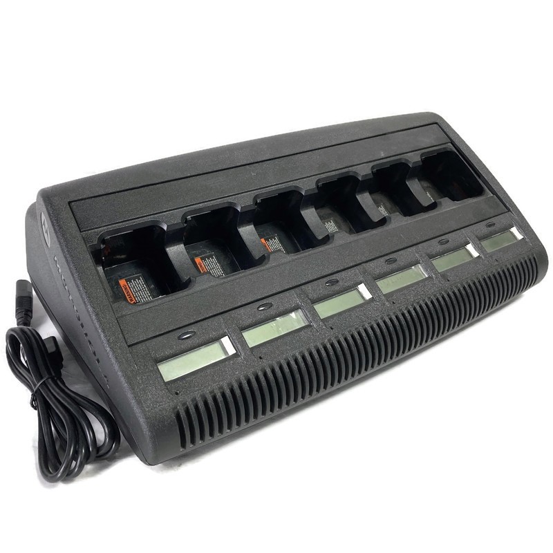 Motorola Impres WPLN4218A APX XPR 6-Unit Power Battery Charger w/ Display