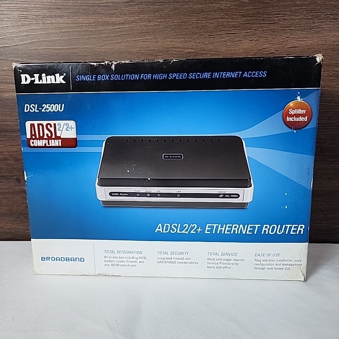 D-Link DSL-2500U Broadband ADSL2/2+ Ethernet Router 