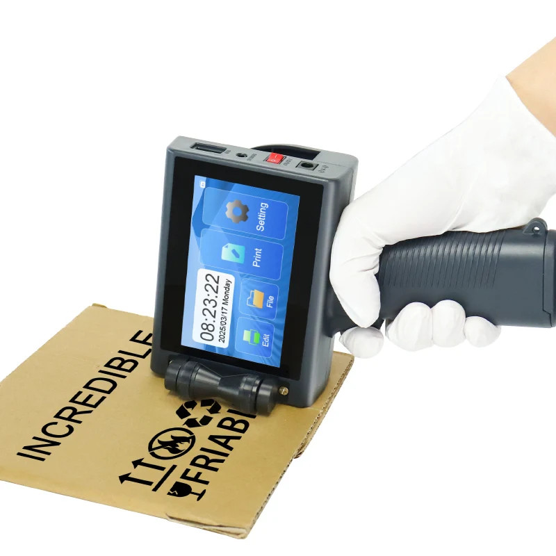 M5 Handheld Inkjet Printer for Carton Box 600dpi Date QR Barcode 12.7mm Coder