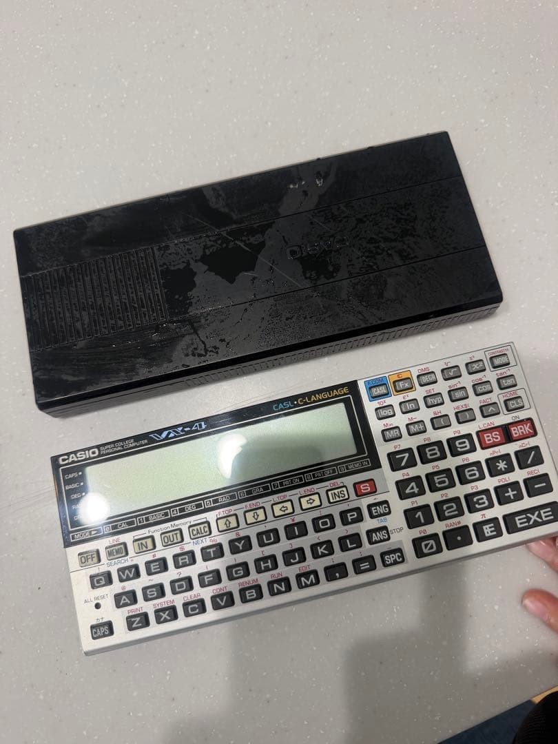 CASIO VX-4 Pocket Computer with Hard Cover Vintage Retro Tested
