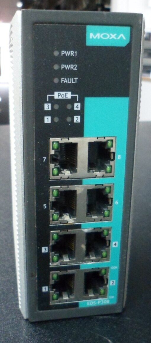 Moxa Model EDS-P308 8 Port Ethernet Switch