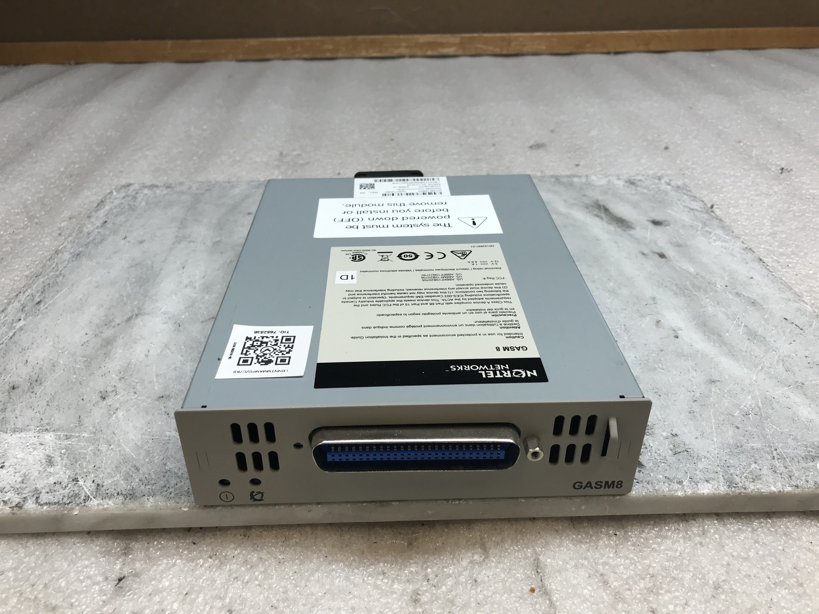 Nortel Networks GASM 8 Media Bay Module NT5B16BG 2008/06/07 2009/12