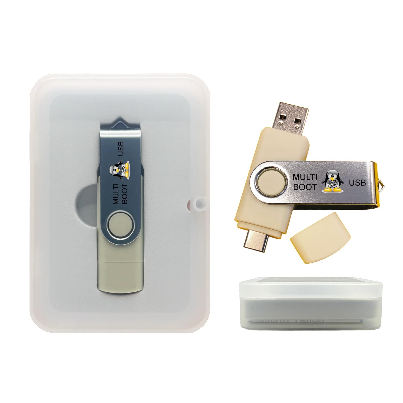 Linux 8-in-1 Multi-Boot USB OS Collection Set for PC | Includes Ubuntu, Fedor...