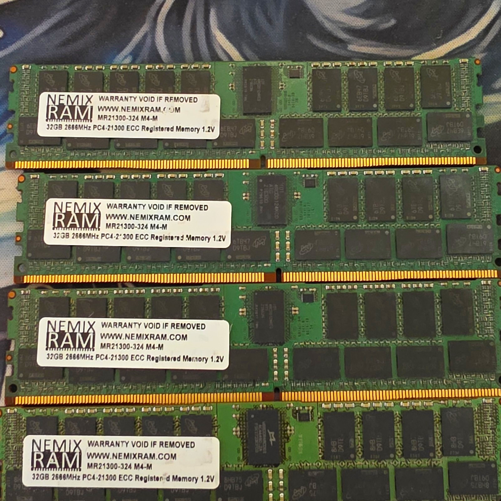 NEMIX RAM 128GB (4x32GB) DDR4-2666 PC4-21300 ECC  (Gaming/server)