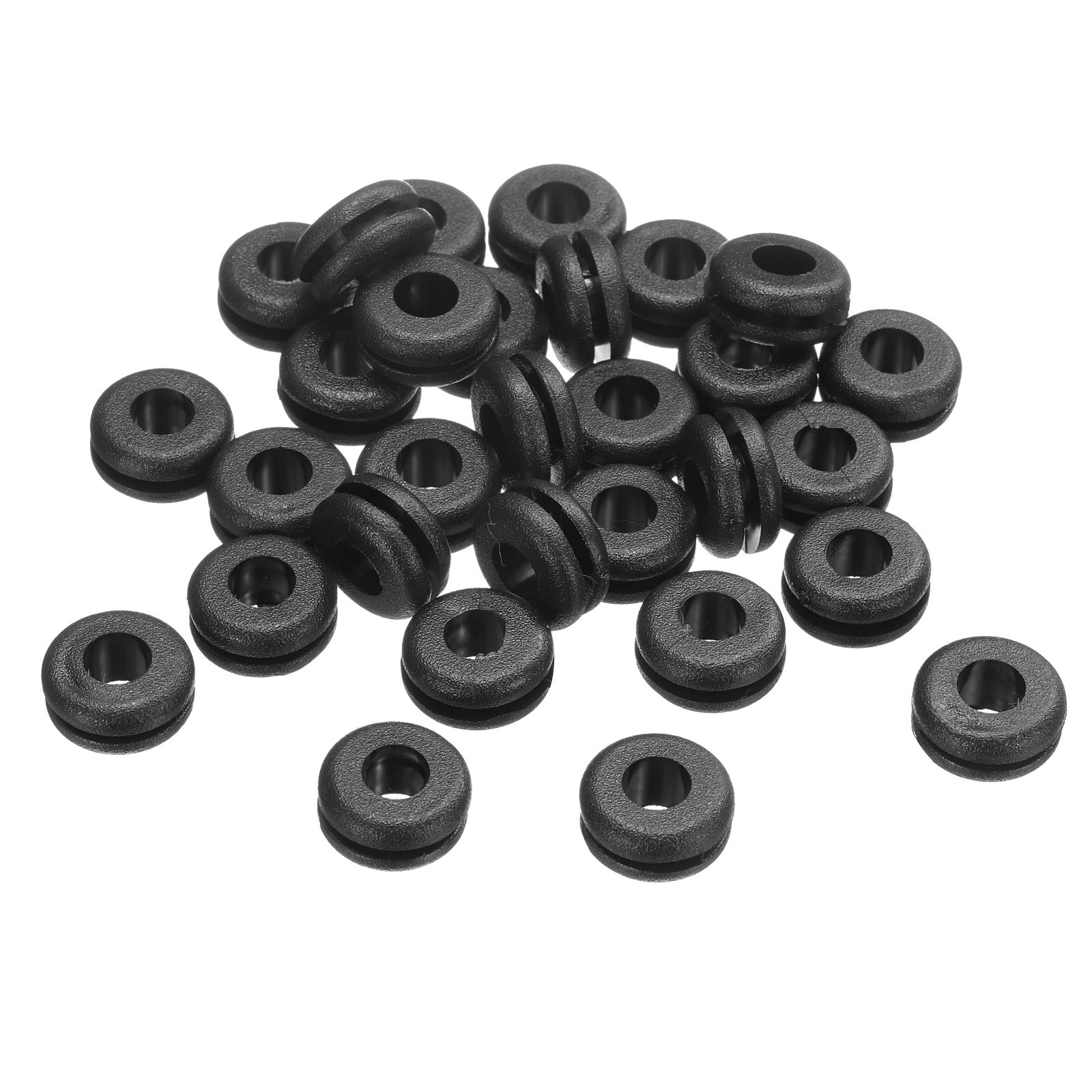 30Pcs, 6x10mm Rubber Grommets, Firewall Grommet Automotive for Wiring, Black