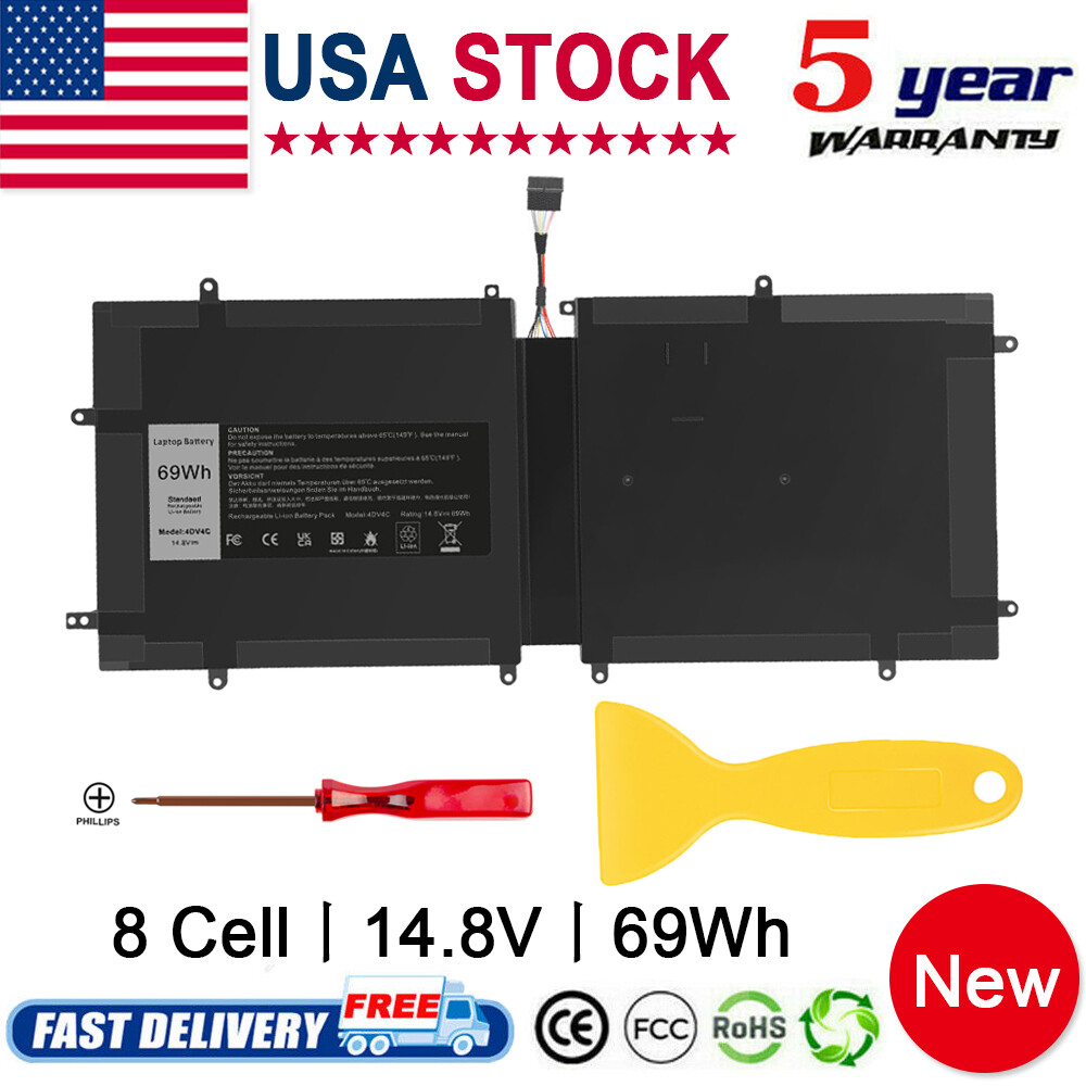 Laptop Battery for Dell XPS 18 1810 1820 Series Tablet 063FK6 63FK6 D10H3 4DV4C