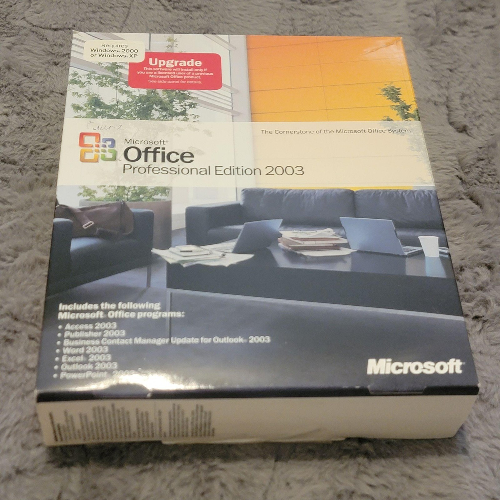 Microsoft Office Professional 2003 Upgrade CD Word Excel Access Outlook with Box