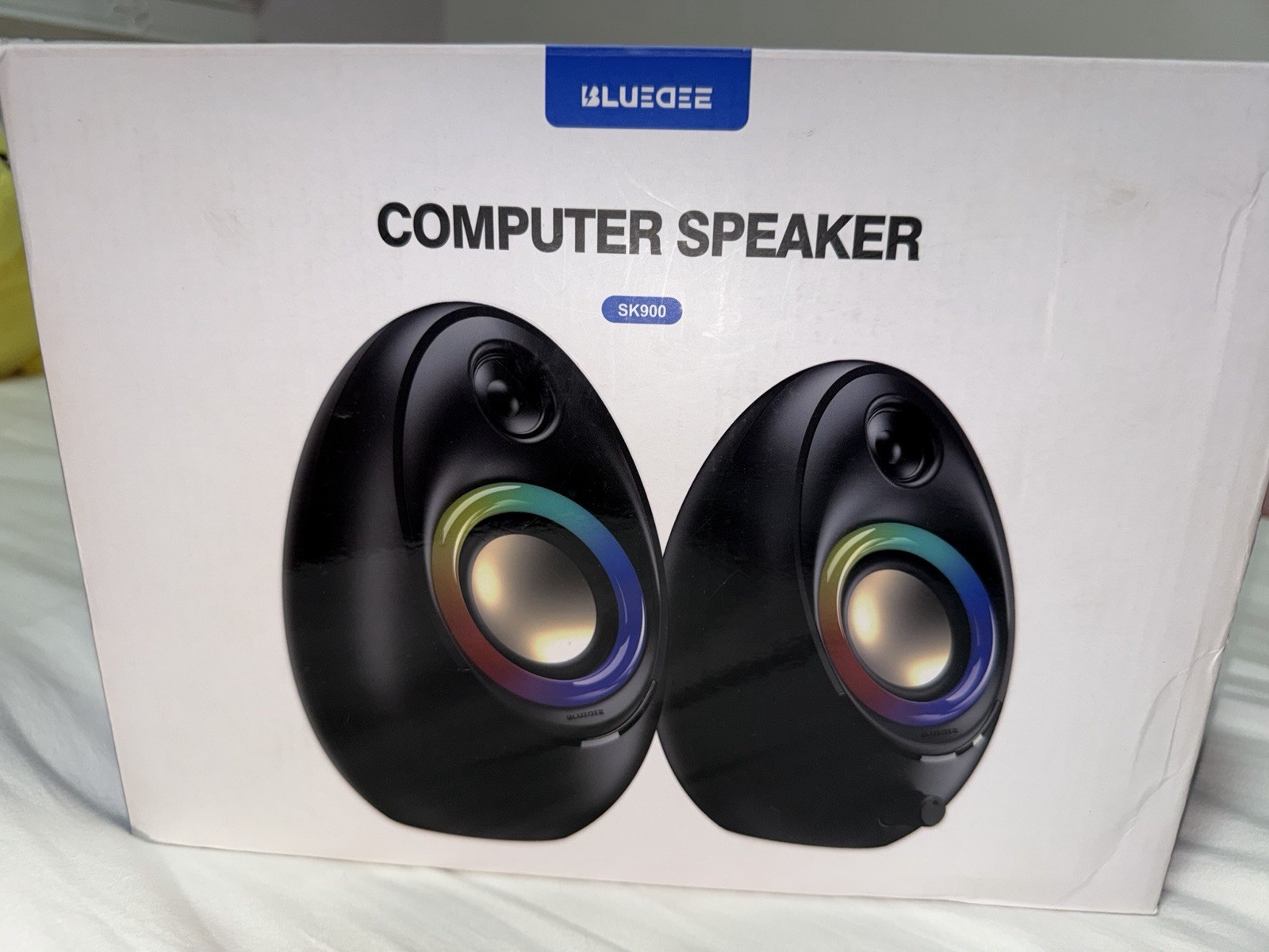 Bluedee SK900 2.0 Channel Wired USB Computer Speakers, Black