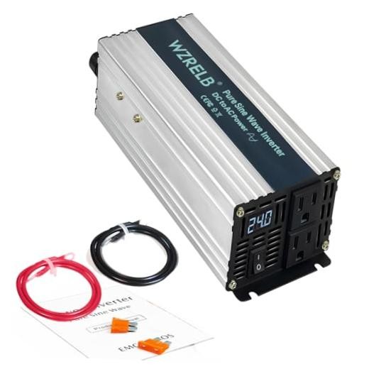 W Pure Sine Wave InverterV DC to 110V 120V AC - Car Power Inverter with 800 48