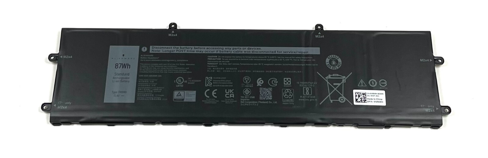 DWVRR Dell Inspiron 16” 16 7620 2in1 OEM Battery 11.4V 87Wh 7250mAh Genuine