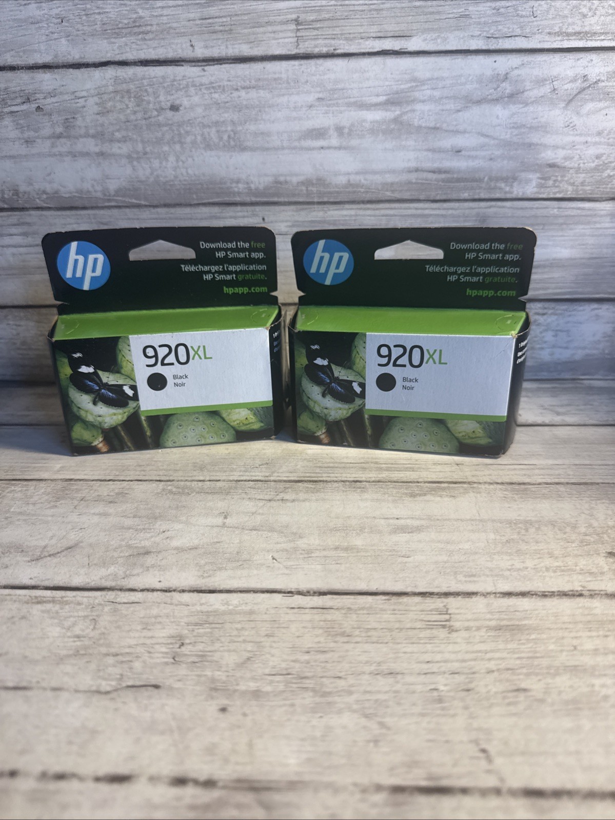 New Lot Of 2 Genuine HP 920XL High Yield Black Ink CD975AN Exp Oct 2025 Sealed
