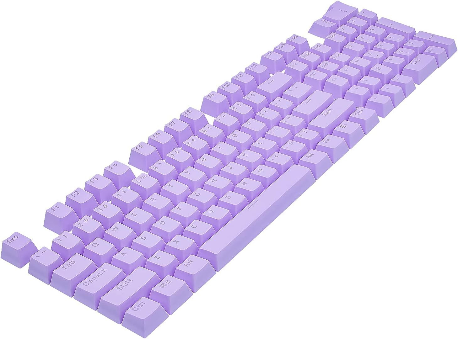 Mechanical Keyboard Keycaps, 104-Key ABS Key Caps (Purple)