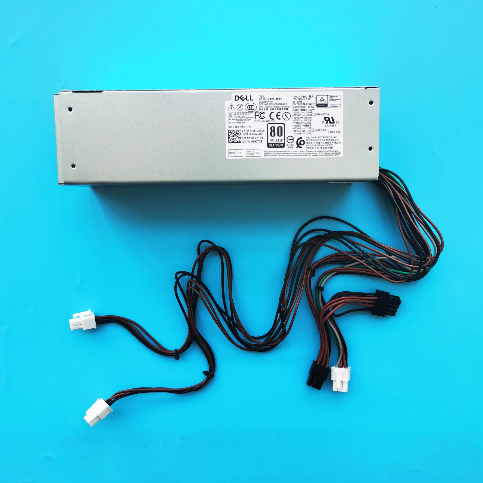 5K7J8 For Dell G5 XPS 5090 7070 5080 8940 3060 7080 7090 500W PSU Power Supply