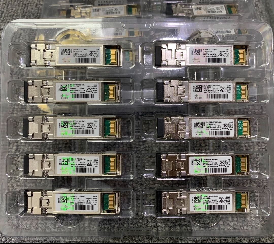 1PCS GENUINE Cisco 10-2666-01 DS-SFP-FC16G-SW= 16GB SFP+ SW 850nm MMF LC Module