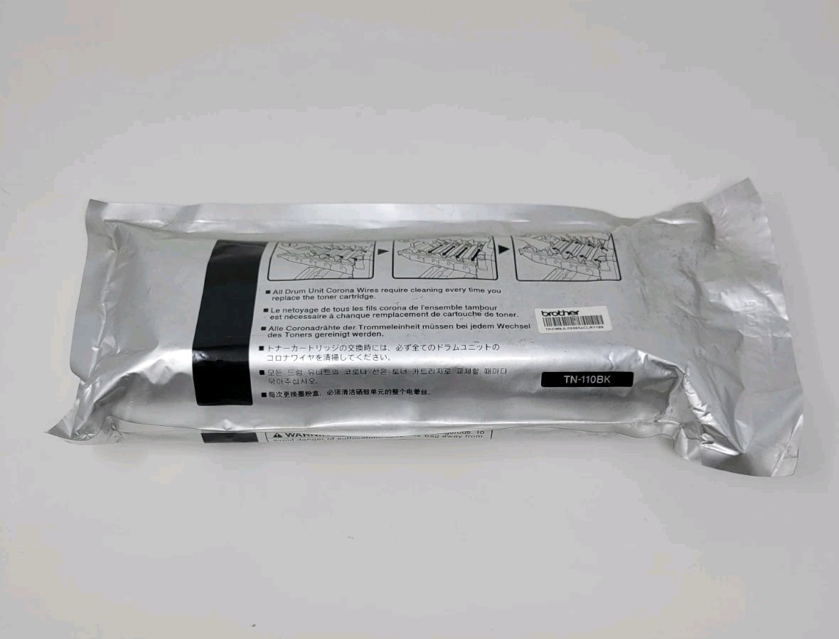 Genuine OEM Brother TN110BK TN-110 Black Toner Cartridge Sealed